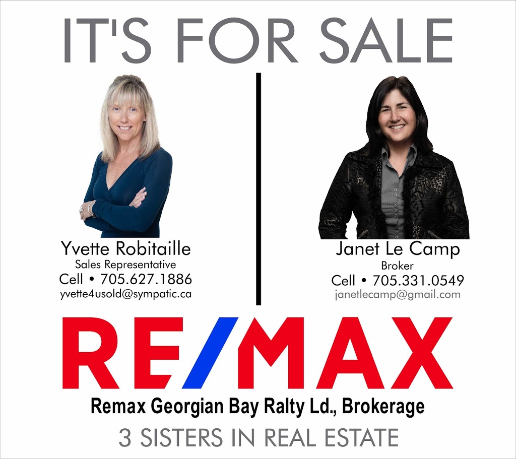 Remax - Yvette Robitaille & Janet Le Camp | 9457 ON-93, Midland, ON L4R 4L1, Canada | Phone: (705) 627-1886