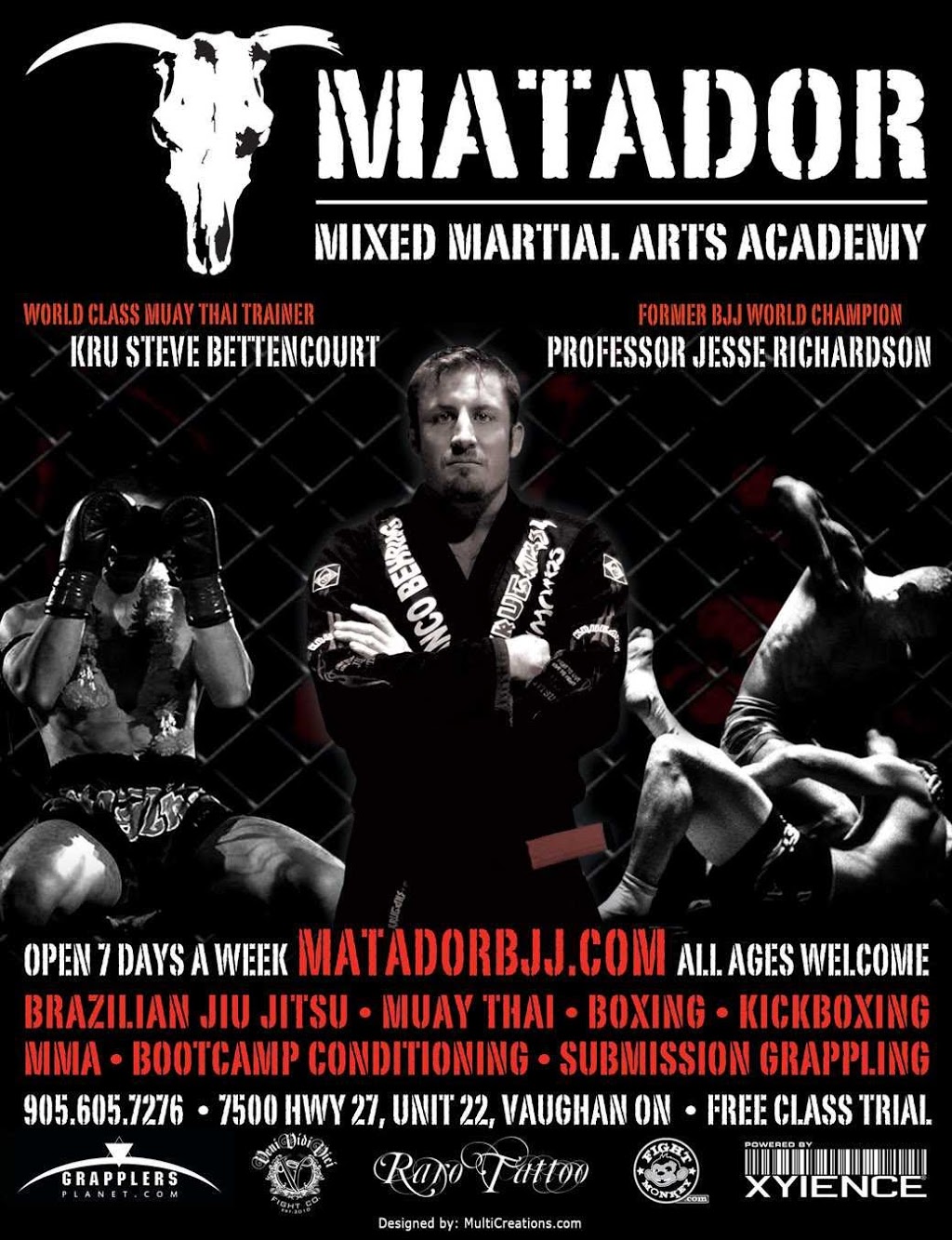 Matador Jiu Jitsu, MMA & Muay Thai Academy | 5875 Hwy 7 #4, Woodbridge, ON L4L 1T9, Canada | Phone: (905) 605-7276