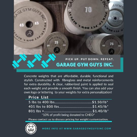 Garage Gym Guys Inc. | 1 Elmsley Crescent, Nepean, ON K2H 6T9, Canada | Phone: (613) 859-8639