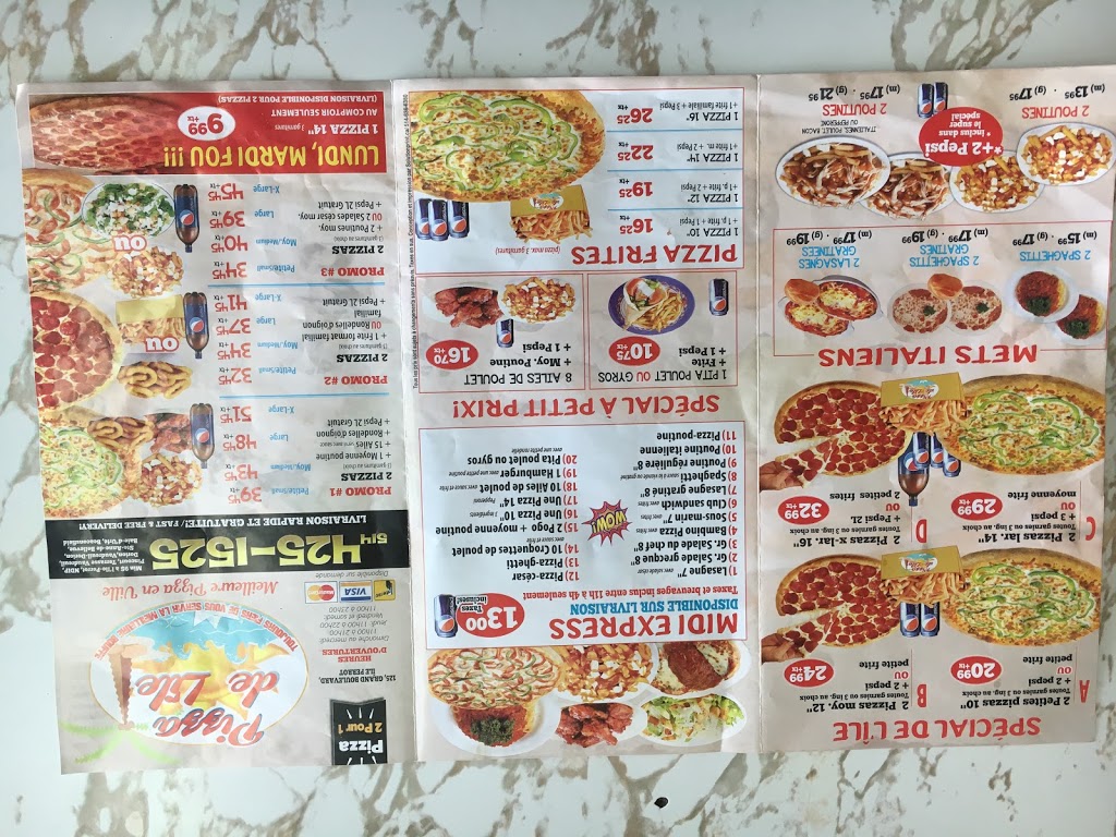 Pizza De Lile 2 Pour 1 | 125 Grand Boulevard, LÎle-Perrot, QC J7V 4W9, Canada | Phone: (514) 425-1525