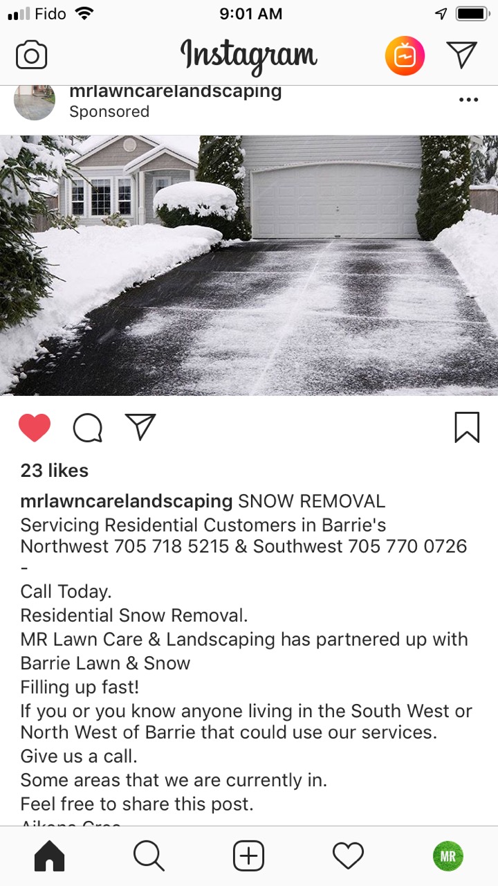 Barrie Lawn & Snow | 65 Cedar Pointe Dr unit 185, Barrie, ON L4N 9R3, Canada | Phone: (705) 718-5215