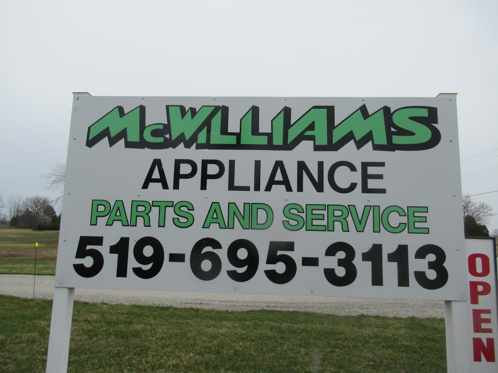 McWilliams Appliance Service & Parts | 21715 Clachan Rd, Bothwell, ON N0P 1C0, Canada | Phone: (519) 695-3113