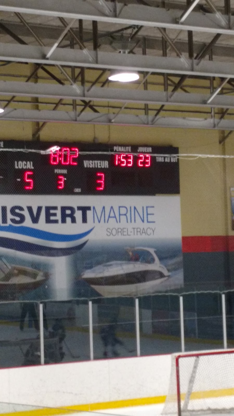 Centre Recreatif Aussant Arena | 105 Rue Saint-Joseph, Saint-Joseph-de-Sorel, QC J3R 1C9, Canada | Phone: (450) 743-3205