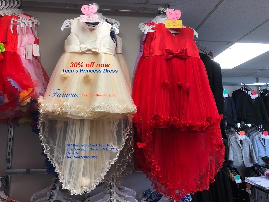 Famous Fashion Boutique Inc | 707 Kennedy Rd #102, Scarborough, ON M1K 2C1, Canada | Phone: (647) 367-1860