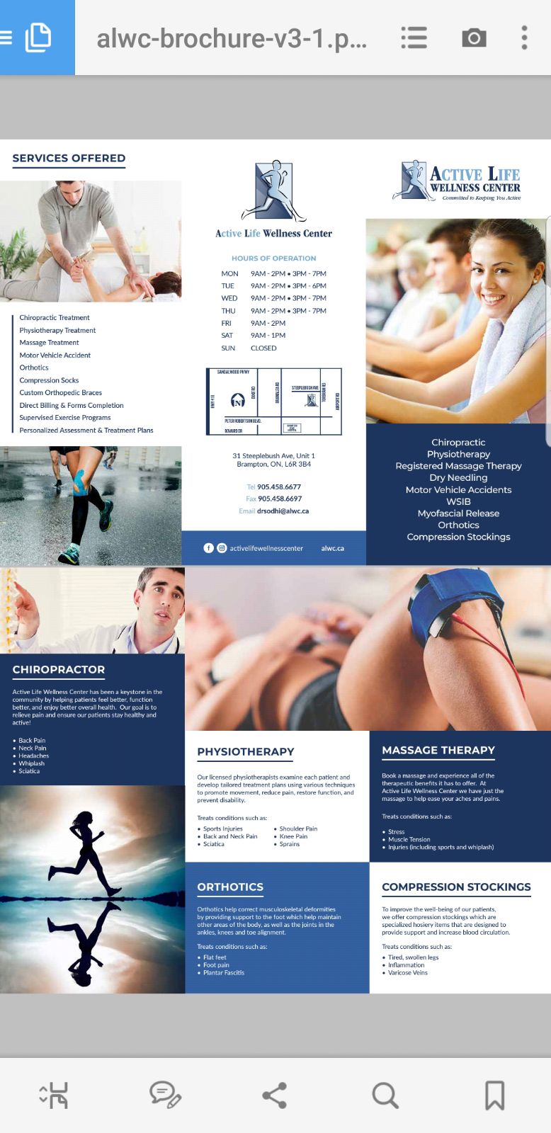 Active Life Wellness Center | 31 Steeplebush Ave Unit 1 Brampton, ON L6R 3B4, Canada | Phone: (905) 458-6677