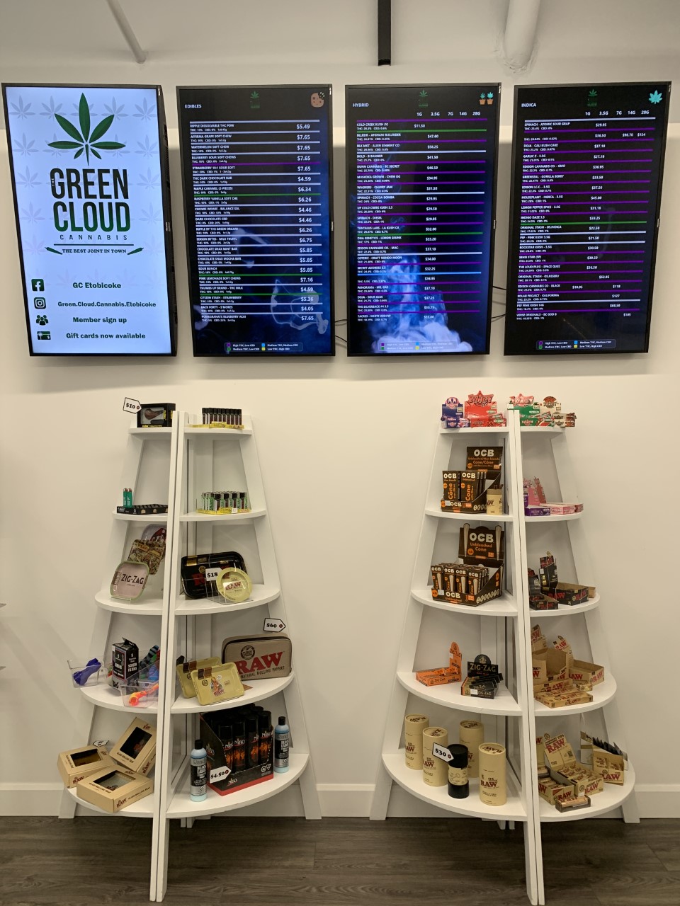 The Green Cloud Cannabis - Etobicoke | 557 Dixon Rd, Etobicoke, ON M9W 6K1, Canada | Phone: (416) 551-3823