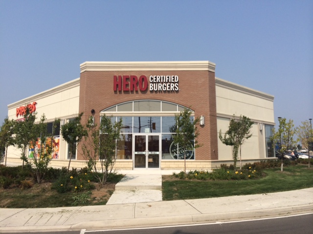 Hero Certified Burgers | 7080 St Barbara Blvd #1, Mississauga, ON L5W 0C9, Canada | Phone: (905) 564-5080