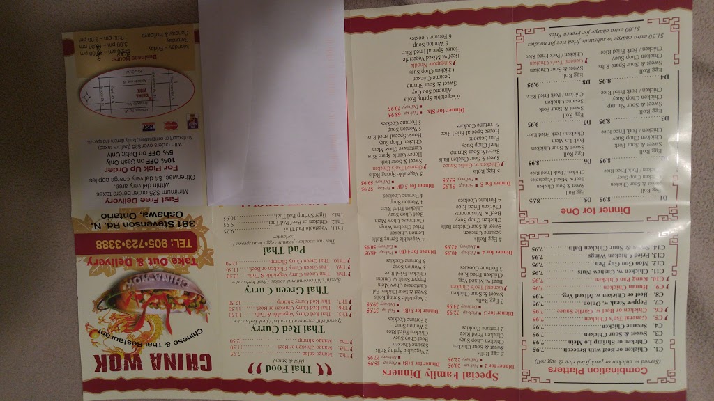 China Wok | 381 Stevenson Rd N, Oshawa, ON L1J 5N5, Canada | Phone: (905) 723-3388