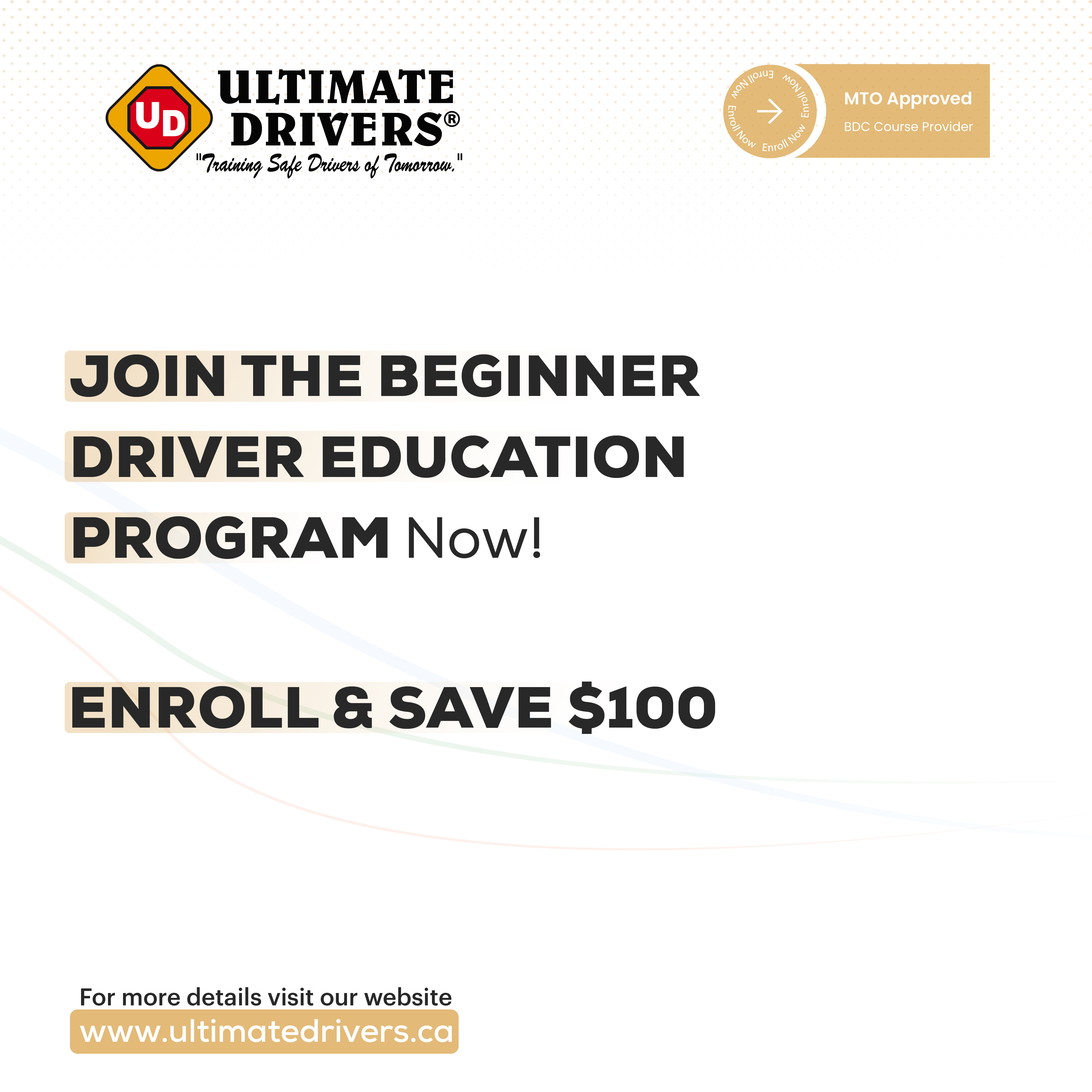 Ultimate Drivers Hamilton | 1119 Fennell Ave E #202, Hamilton, ON L8T 1S2, Canada | Phone: (905) 296-3330
