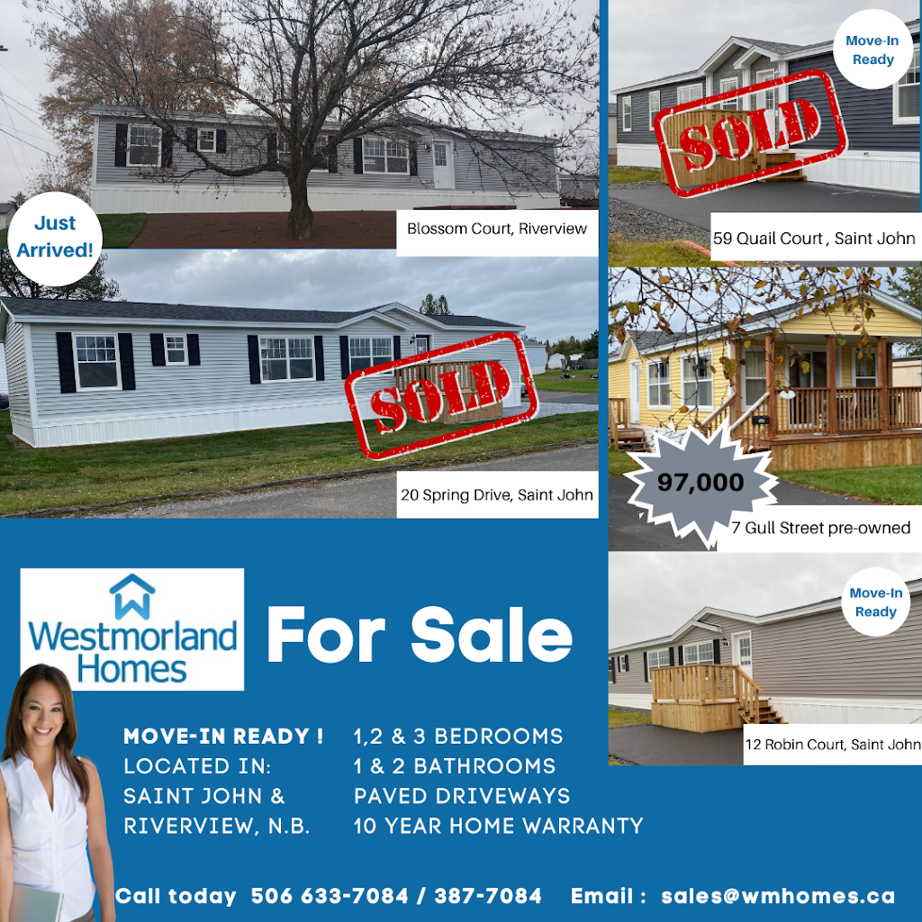 Westmorland Homes | 1021 Coverdale Rd, Riverview, NB E1B 5G1, Canada | Phone: (506) 387-7084
