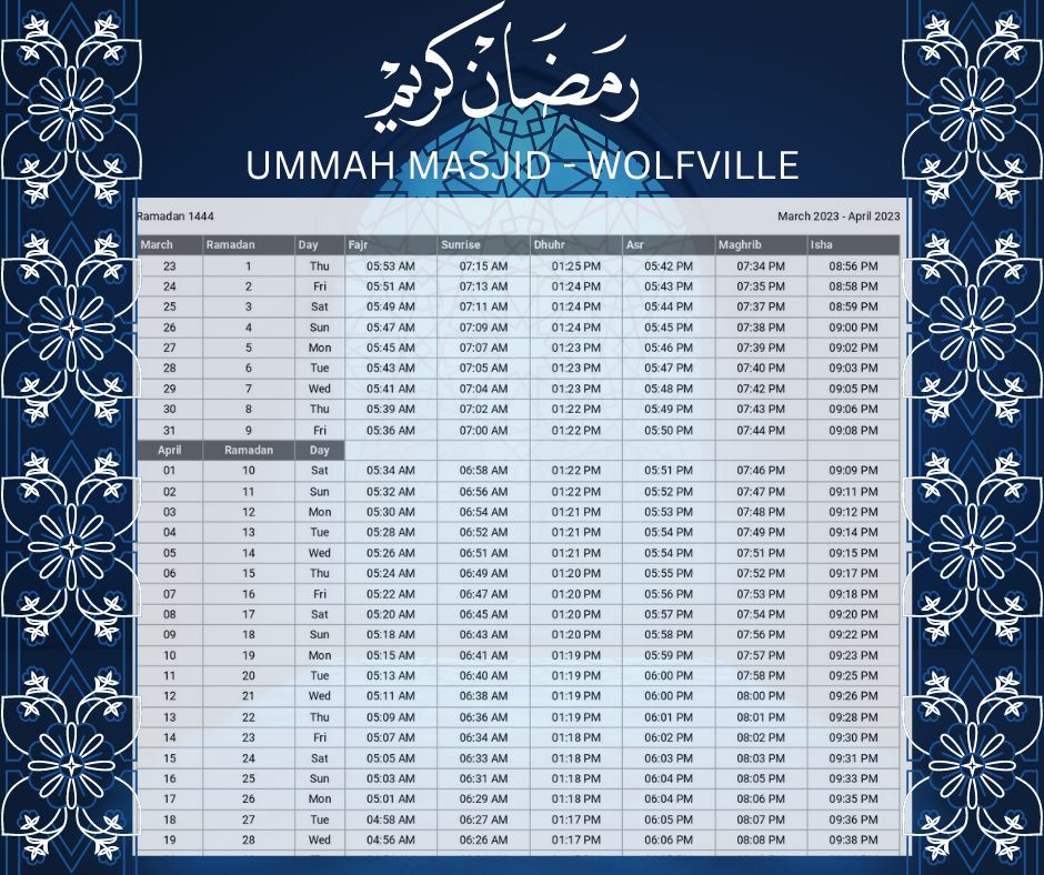 Wolfville Masjid - Ummah Masjid and Community Centre (UMCC) | 120 Highland Ave, Wolfville, NS B4P 1Z7, Canada | Phone: (902) 407-1411