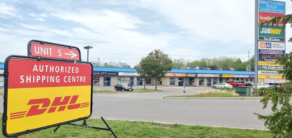DHL Authorized Shipping Centre Barrie | 190 Minets Point Rd Unit 5, Barrie, ON L4N 8J8, Canada | Phone: (705) 733-1991