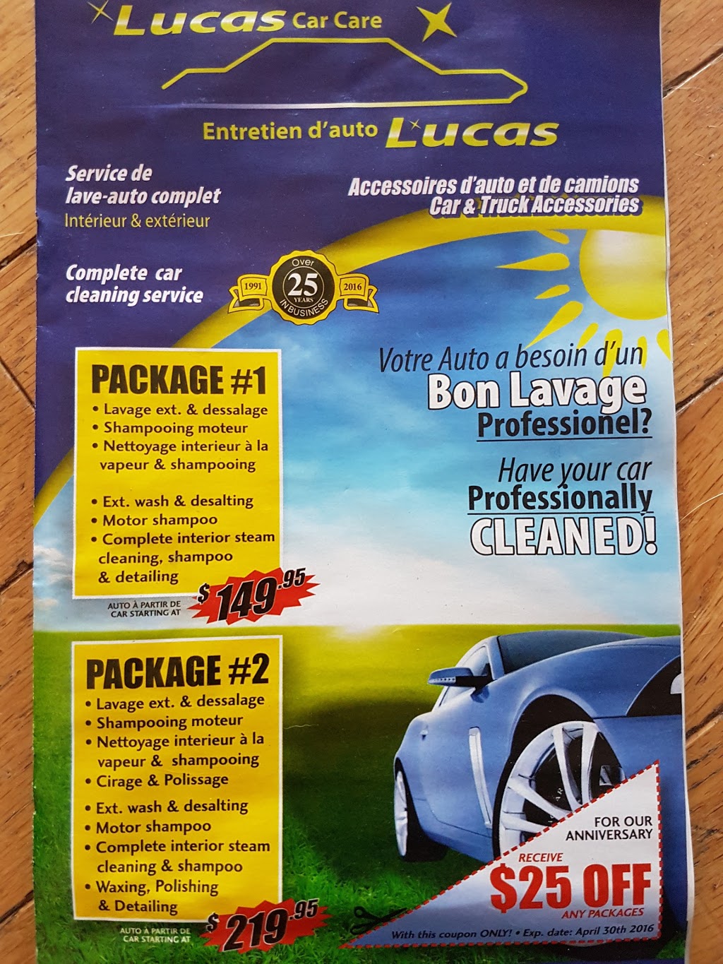 Lucas Car Wash Lave-Auto Lucas | 632 Gareau St, Rockland, ON K4K 1E1, Canada | Phone: (613) 446-1914