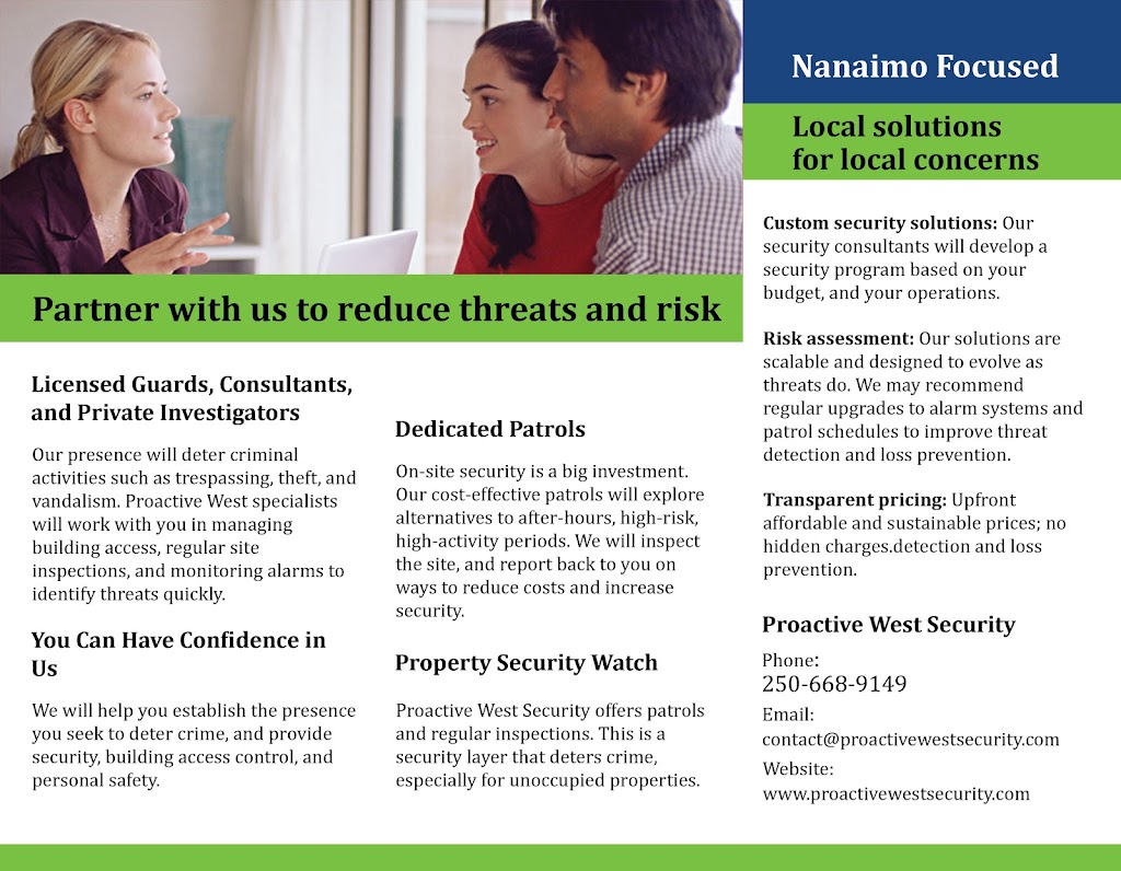 Proactive West Security | 3060 Waterstone Way, Nanaimo, BC V9T 6S8, Canada | Phone: (250) 668-9149