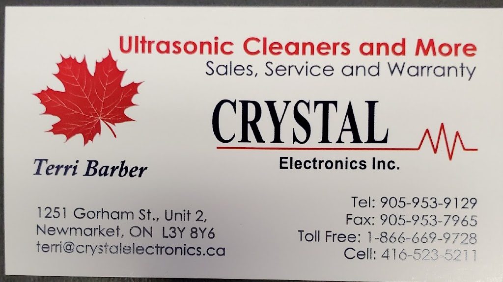Canada Ultrasonics a div of Crystal Electronics Inc. | 1251 Gorham St unit 2, Newmarket, ON L3Y 8Y6, Canada | Phone: (905) 953-9129