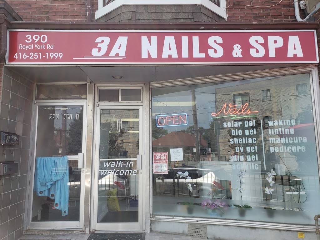 3A Nails & Spa | 390 Royal York Rd, Etobicoke, ON M8Y 2R3, Canada | Phone: (416) 251-1999