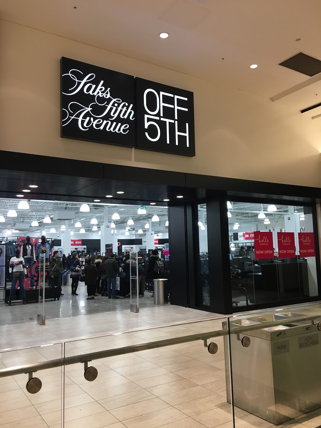 Saks OFF 5TH | CF MARKVILLE, 5000, Hwy 7 UNIT 3001, Markham, ON L3R 4M9, Canada | Phone: (905) 940-1198