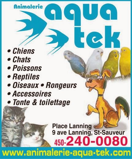 Animalerie Aqua-Tek | 9 Av. Lanning, Saint-Sauveur, QC J0R 1R6, Canada | Phone: (450) 240-0080