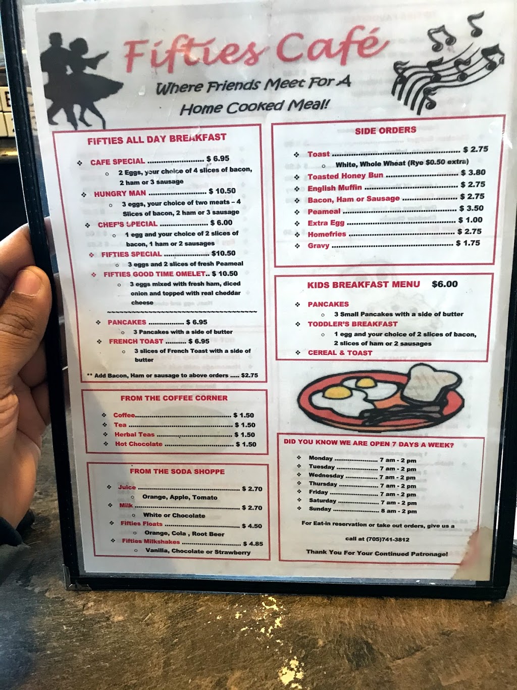 Fifties Good Time Cafe | 590 Monaghan Rd, Peterborough, ON K9J 5H9, Canada | Phone: (705) 741-3812