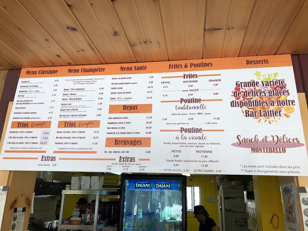 Snack et Délices Montebello | 497 Rue Notre Dame, Montebello, QC J0V 1L0, Canada | Phone: (819) 309-0595