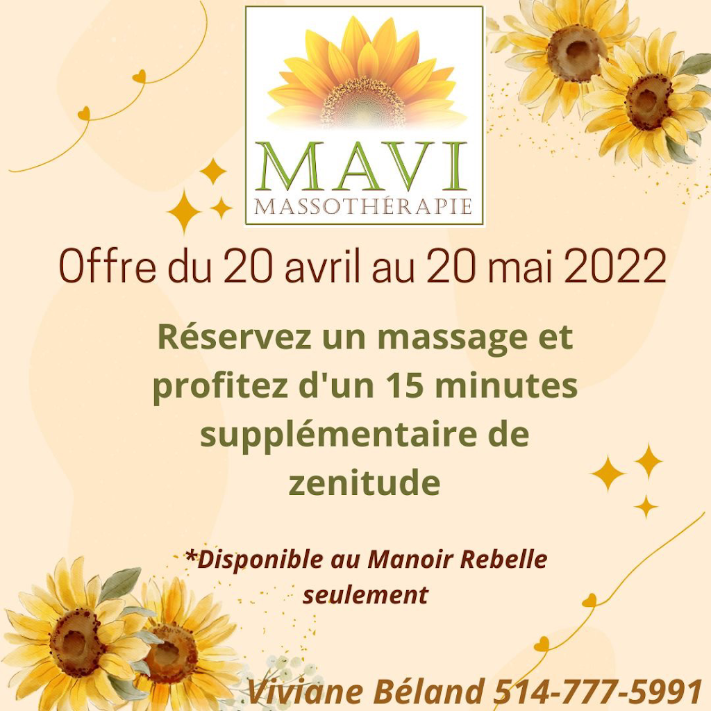 MaVi Massothérapie | 1162 Rue Principale, Prévost, QC J0R 1T0, Canada | Phone: (514) 777-5991