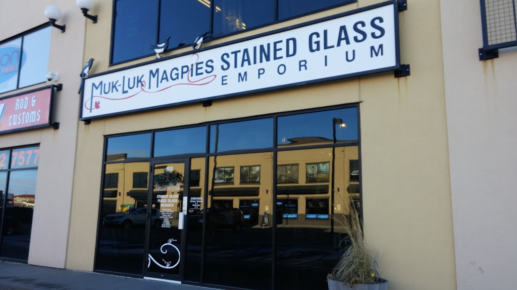 Mukluk Magpies Stained Glass Emporium | 103, 2966 Main St. SE, Airdrie, AB T4B 3G4, Canada | Phone: (403) 948-0691