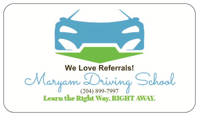 MARYAM DRIVING SCHOOL | 227 Stan Bailie Dr, Winnipeg, MB R3Y 0R8, Canada | Phone: (204) 899-7997