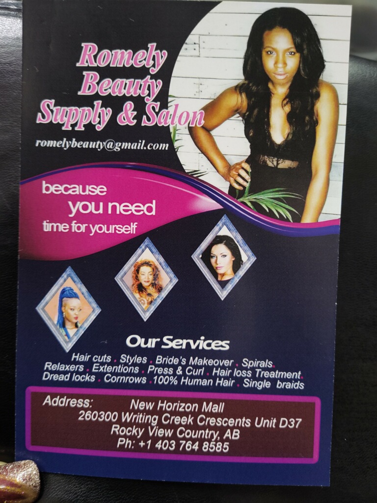 Romely Beauty Supply & salon | 260300 Writing Creek Cres Unit D# 37, Balzac, AB T0M 0E0, Canada | Phone: (587) 969-8684