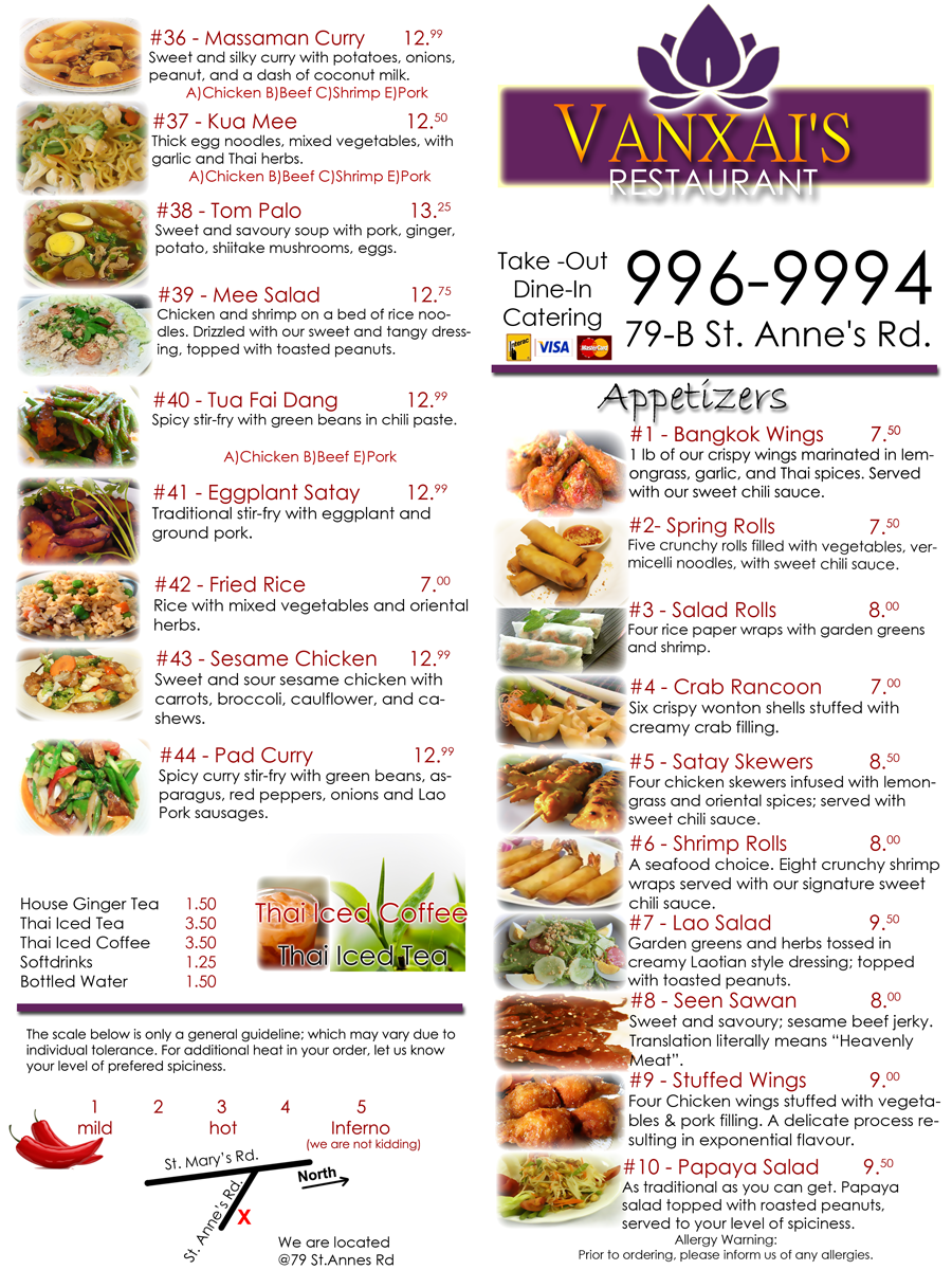 Vanxais Restaurant | 79 St Annes Rd, Winnipeg, MB R2M 2Y6, Canada | Phone: (204) 996-9994