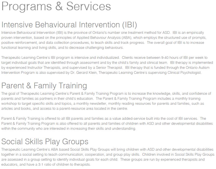 Therapeutic Learning Centre Inc. | 895 Erie St E, Windsor, ON N9A 3Y7, Canada | Phone: (226) 221-8520