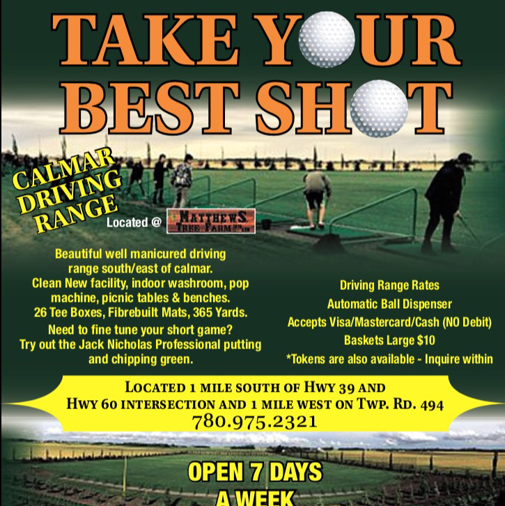 Calmar Driving Range | 26436 Township Rd 494, Calmar, AB T0C 0V0, Canada | Phone: (780) 975-2321