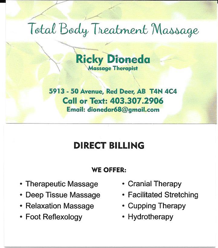 Total Body Treatment Massage | 19 Bennett St Unit 102, Red Deer, AB T4R 1V3, Canada | Phone: (403) 307-2906
