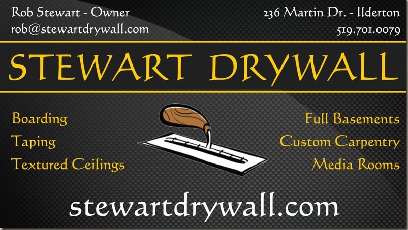 Stewart Drywall | 236 Martin Dr, Ilderton, ON N0M 2A0, Canada | Phone: (519) 701-0079