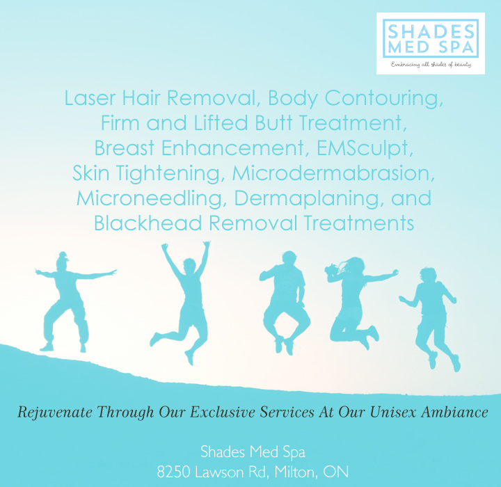 Shades Med Spa | 8250 Lawson Rd Suite 210, Milton, ON L9T 5C6, Canada | Phone: (647) 939-9449
