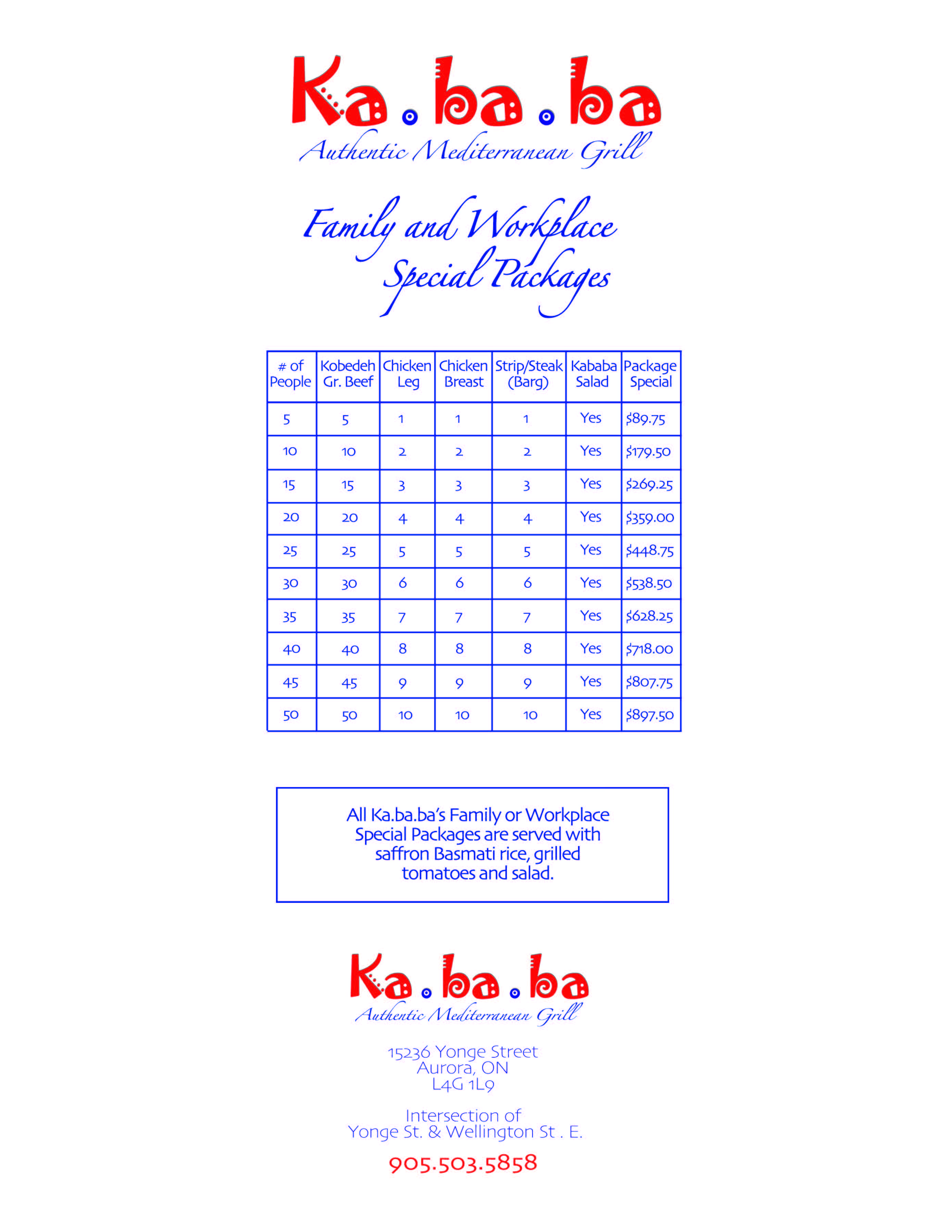 Kababa | 15236 Yonge St, Aurora, ON L4G 1L9, Canada | Phone: (905) 503-5858