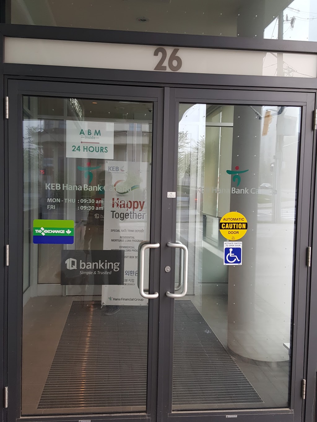 Hana Bank Canada - Bayview Br. | 22 Rean Dr, Toronto, ON M2K 1H3, Canada | Phone: (416) 221-3999