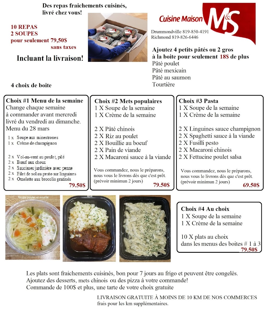 Cuisine Maison M & S | 1930 Bd Mercure, Drummondville, QC J2B 3P2, Canada | Phone: (819) 850-4191