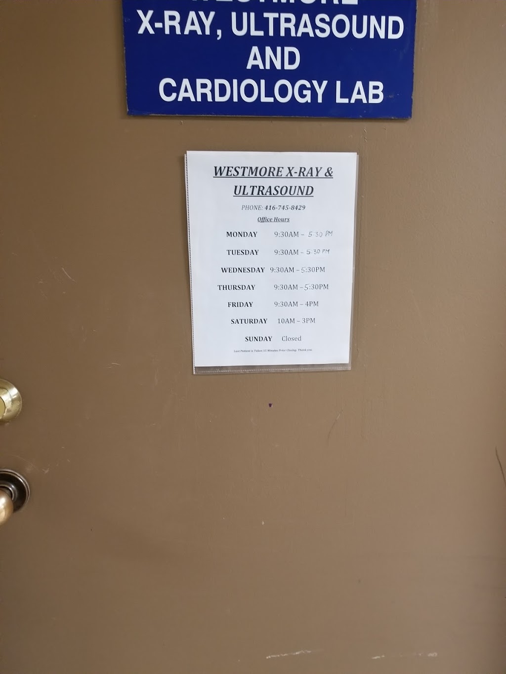 Westmore X-Ray Ultrasound & Cardiology | 40 Westmore Dr, Etobicoke, ON M9V 4C2, Canada | Phone: (416) 745-8429