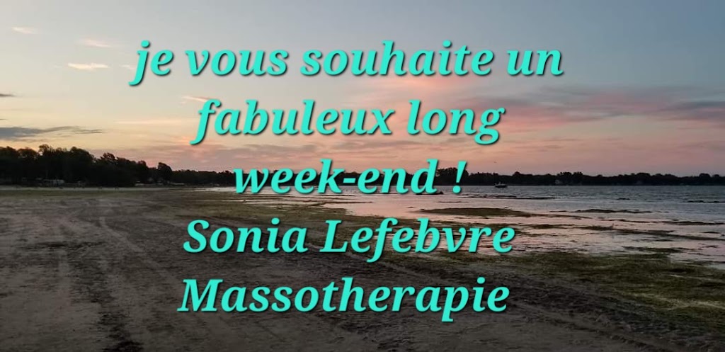 Sonia Lefebvre massothérapie | 406 Rue du Cessna, Sherbrooke, QC J1E 1A5, Canada | Phone: (819) 437-7153