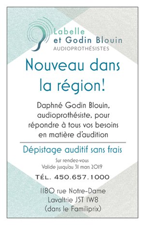 Audioprothésistes Godin Blouin Lavaltrie | 1180 Rue Notre-Dame, Lavaltrie, QC J5T 1W8, Canada | Phone: (450) 657-1000