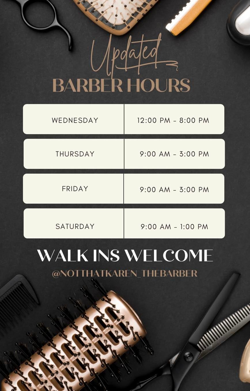 Not That Karen The Barber | 4130 Nova Scotia Trunk 1, Windsor, NS B0N 2T0, Canada | Phone: (902) 719-6679
