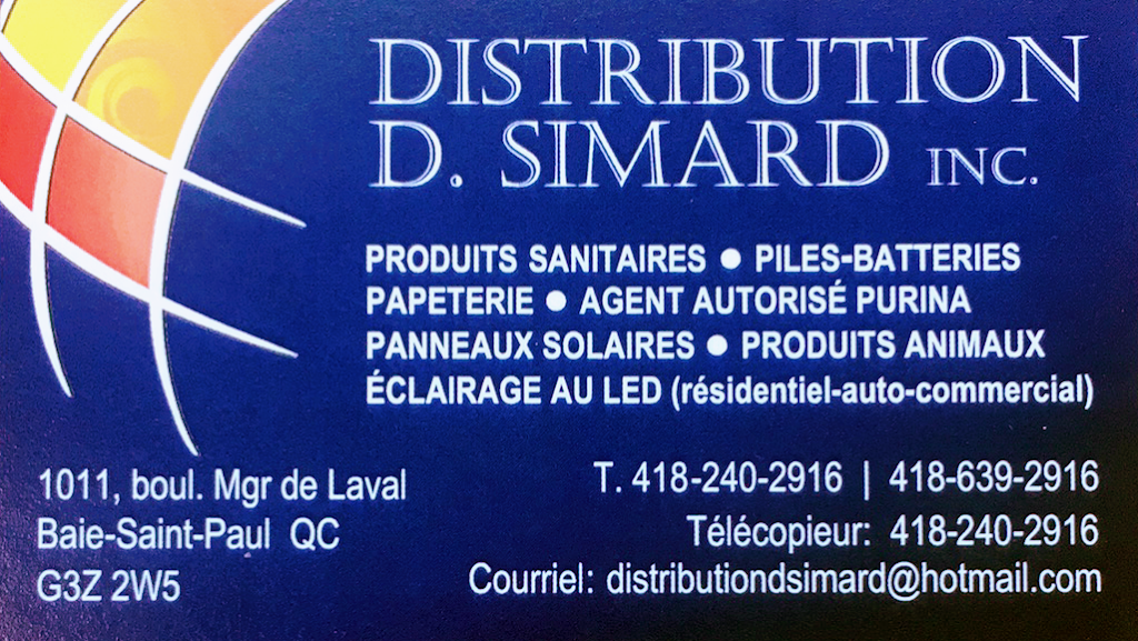 Distribution Simard Inc | store | 1011 Boulevard Mgr de Laval, Baie-Saint-Paul, QC G3Z 2W5, Canada | 4186392916 OR +1 418-639-2916