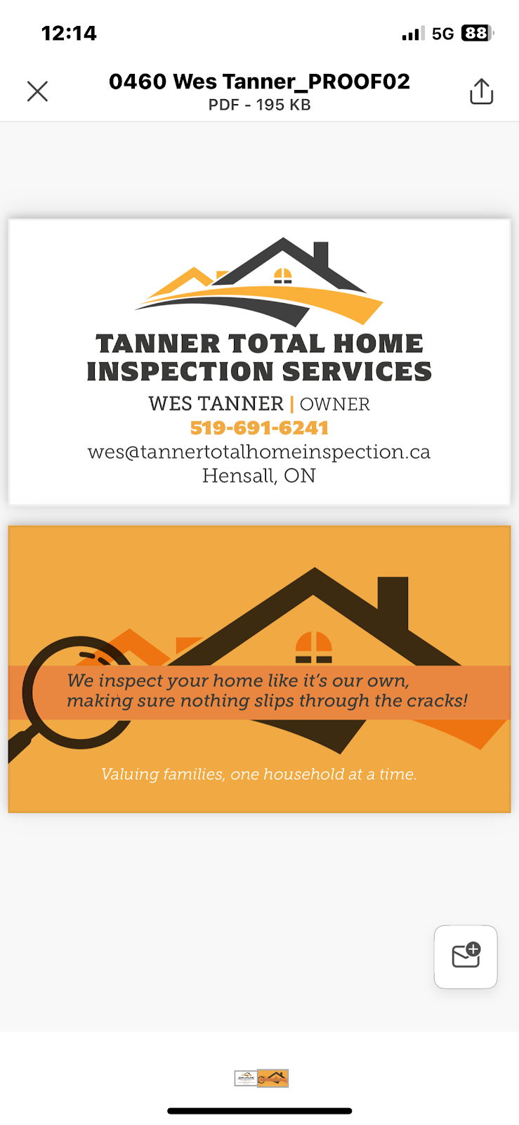 Tanner Total Home Inspection Services | 156 Richmond St S, Hensall, ON N0M 1X0, Canada | Phone: (519) 691-6241