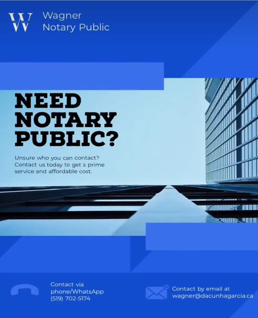 Wagner Notary Public | 2028 Riverbend Rd, London, ON N6K 0A1, Canada | Phone: (519) 702-5174