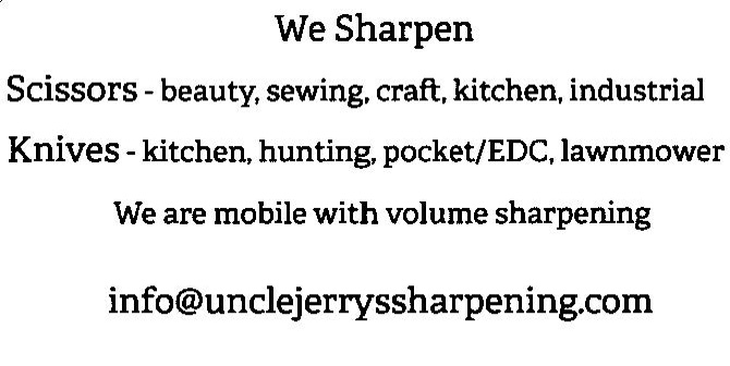 Uncle Jerry’s Sharpening | 520 McCombs Dr, Harrison Hot Springs, BC V0M 1K0, Canada | Phone: (236) 988-6606