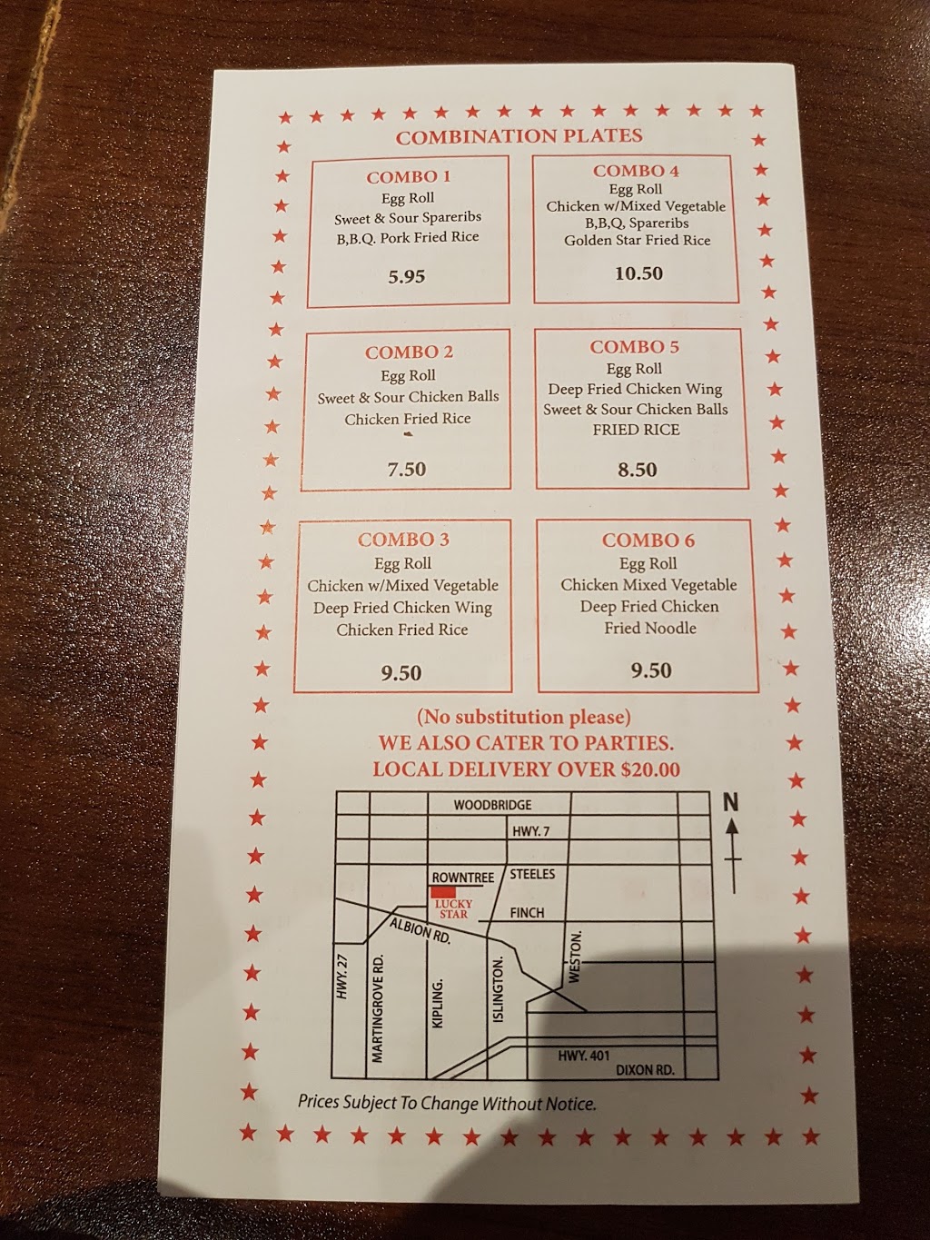 Lucky Star Restaurant | 2687 Kipling Ave, Etobicoke, ON M9V 5G6, Canada | Phone: (416) 748-3288