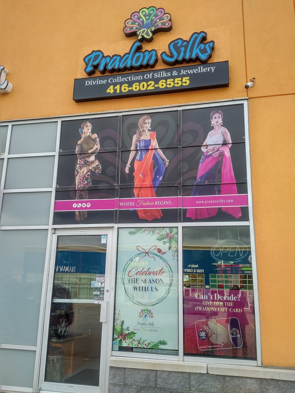 Pradon Silks | 3331 Markham Rd Unit 114, Scarborough, ON M1X 1S8, Canada | Phone: (416) 602-6555