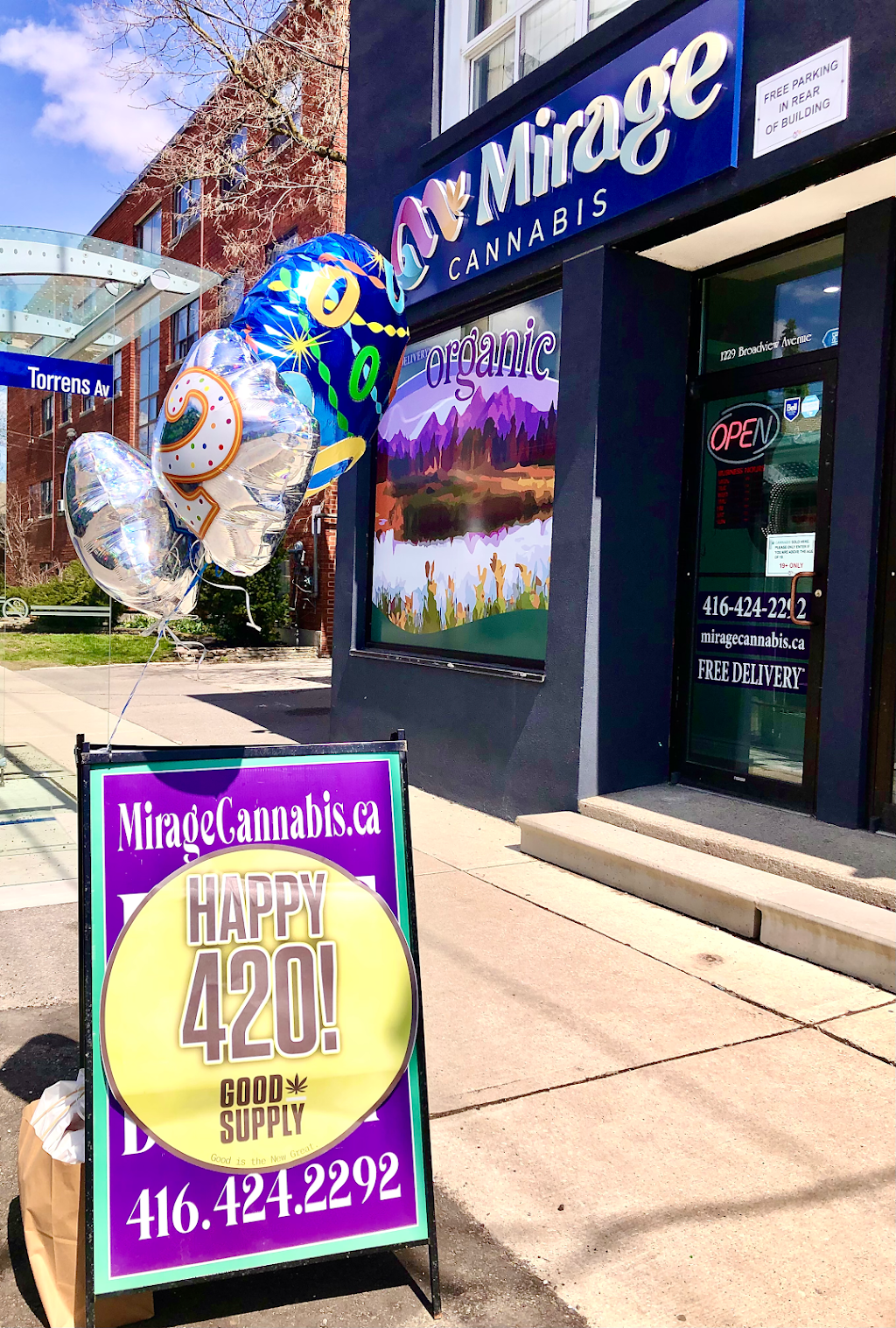 Mirage Cannabis | 1229 Broadview Ave, East York, ON M4K 2T3, Canada | Phone: (416) 424-2292