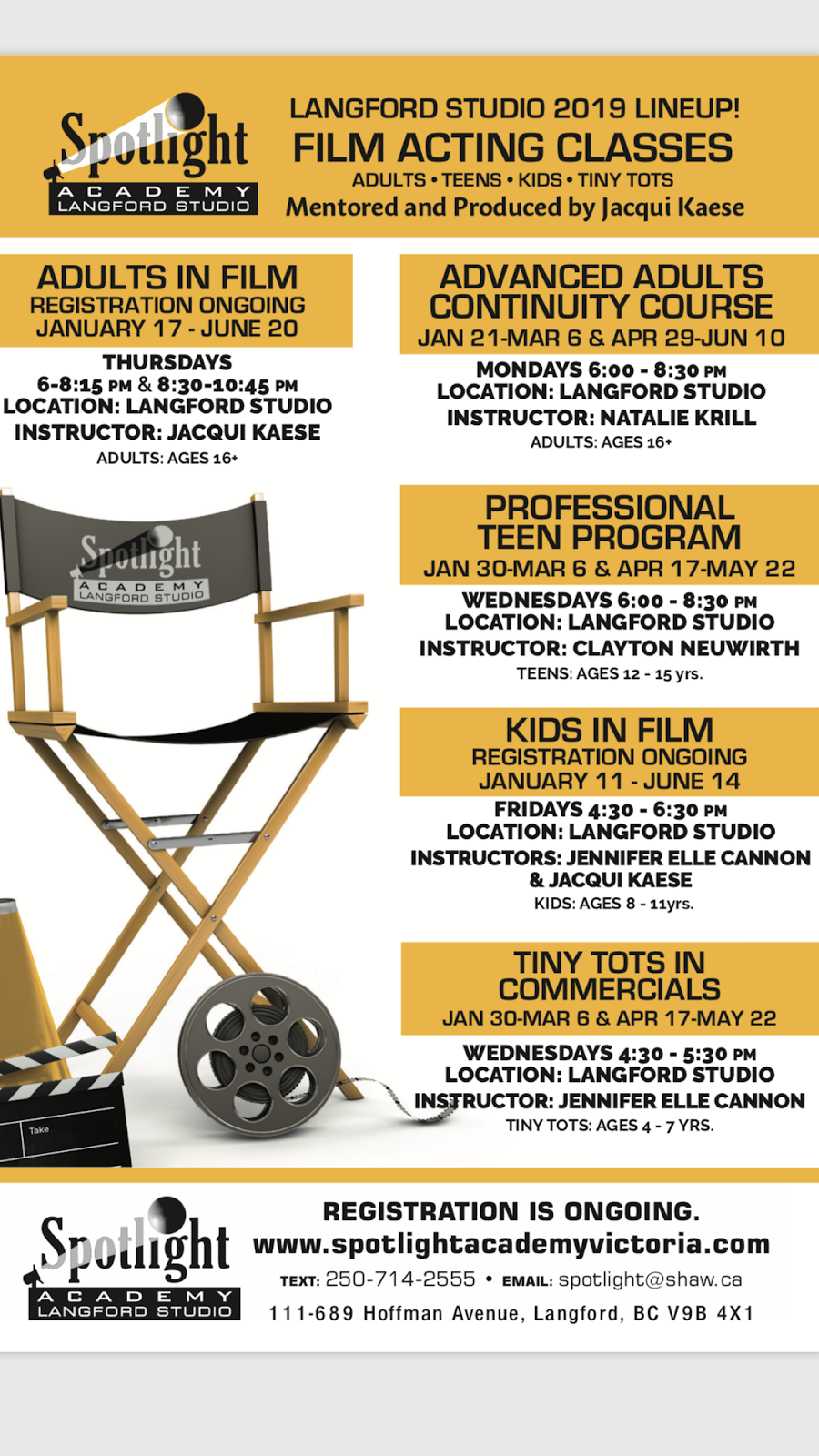 Spotlight Academy Langford | 689 Hoffman Ave #111, Victoria, BC V9B 4X1, Canada | Phone: (250) 714-2555