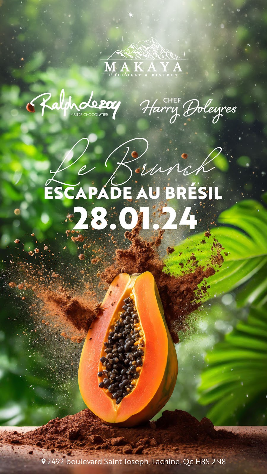 Makaya Chocolat & Bistro | 2492 Bd Saint-Joseph, Lachine, QC H8S 2N8, Canada | Phone: (514) 800-3105